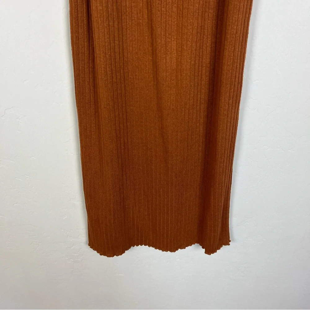 Free People Brown Ribbed Maxi Skirt
